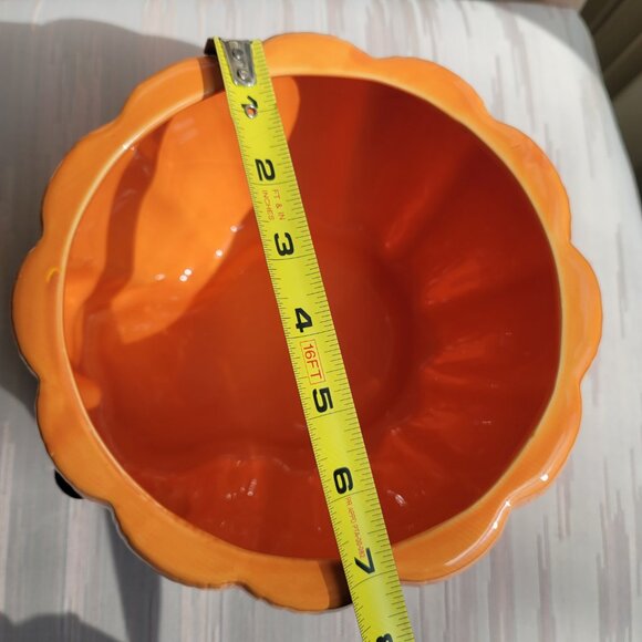 Halloween 3D Ceramic Pumpkin Black Cat Ghost Candy Cookie Canister Jar With Lid - Picture 16 of 16